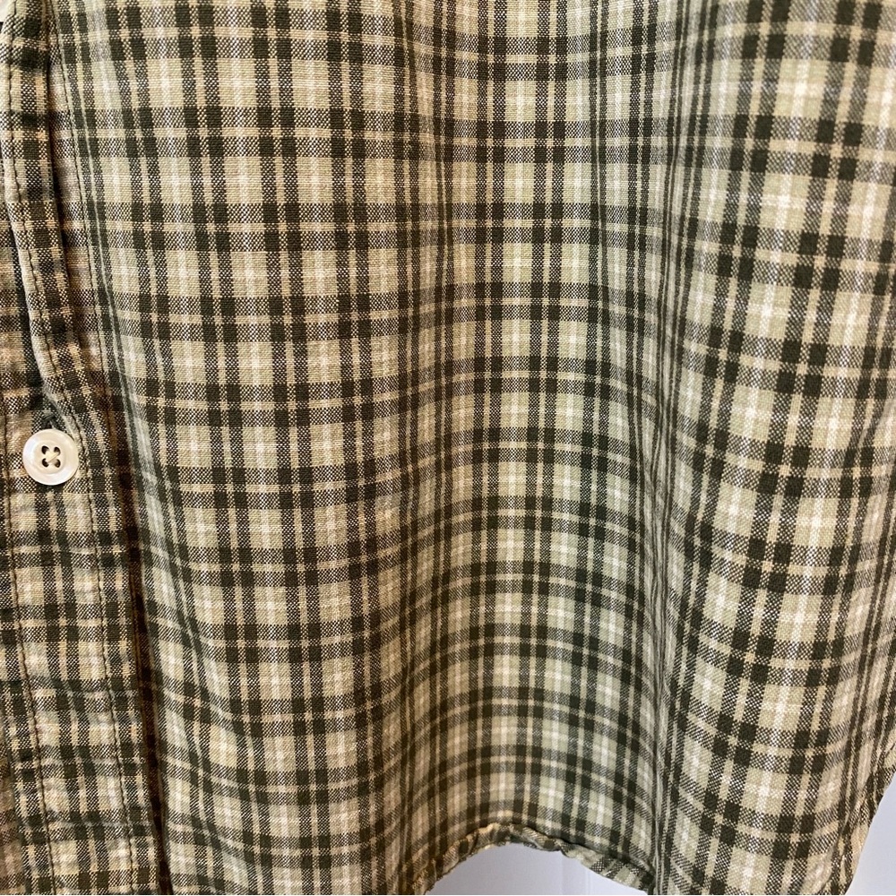 Venezia Jean Co Women Plus size 18-20 Green Plaid Long-Sleeve Button-Up Shirt - Picture 7 of 8